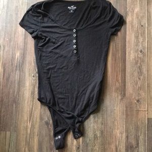 Ribbed stretch bodysuit